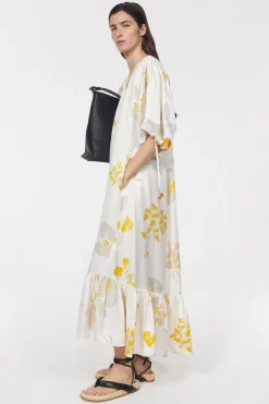 Dakota Leaf Hammered Dress^Rodebjer New